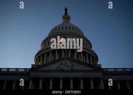 Washington, USA. 09th Jan, 2023. A general view of the U.S. Capitol Building, in Washington, DC, on Monday, January 9, 2023. (Graeme Sloan/Sipa USA) Credit: Sipa USA/Alamy Live News Stock Photo