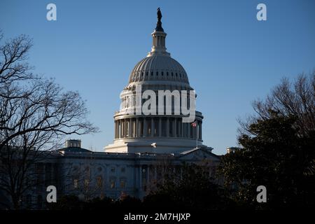 Washington, USA. 09th Jan, 2023. A general view of the U.S. Capitol Building, in Washington, DC, on Monday, January 9, 2023. (Graeme Sloan/Sipa USA) Credit: Sipa USA/Alamy Live News Stock Photo