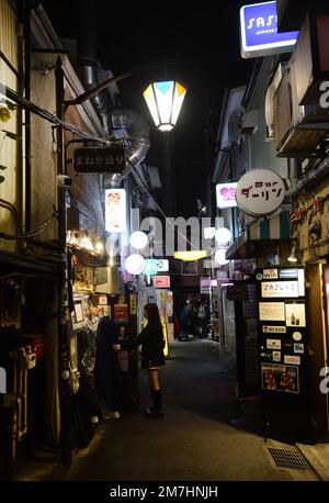 Bars in the alleys of Golden Gai, Shinjuku, Tokyo, Japan. Stock Photo