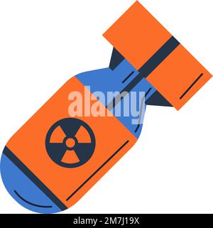 Bomb with atomic compounds, explosive weapons Stock Vector