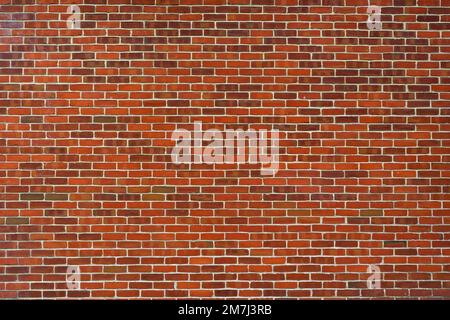 Red brown block brick wall Beautifully arranged texture background. Stock Photo