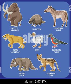 Tasmanian tiger extinction animal illustration Stock Vector Image & Art ...