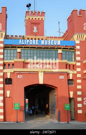 Picture of Alipore Jail, historical building built by the British, a colonial prison located in the heart of Kolkata. Prison for Indian independence a Stock Photo