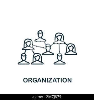 Organization icon. Monochrome simple Project Management icon for templates, web design and infographics Stock Vector