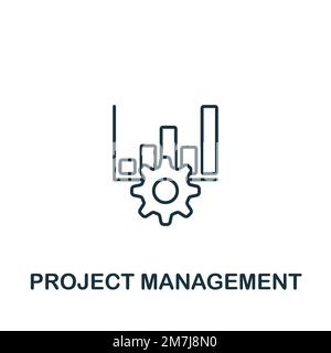 Project Management icon. Monochrome simple Project Management icon for templates, web design and infographics Stock Vector