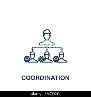 Coordination icon. Monochrome simple Project Planning icon for templates, web design and infographics Stock Vector