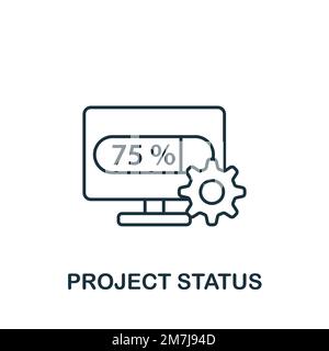 Project Status icon. Monochrome simple Project Planning icon for templates, web design and infographics Stock Vector