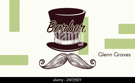 Barber shop, business card or logotype vector Stock Vector