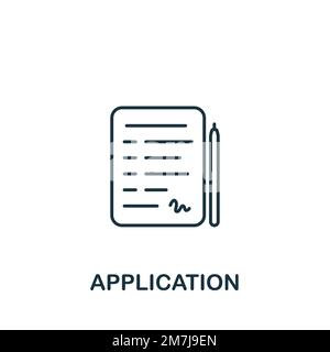 Application icon. Monochrome simple Recruitment icon for templates, web design and infographics Stock Vector