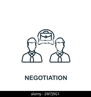 Negotiation icon. Monochrome simple Recruitment icon for templates, web design and infographics Stock Vector