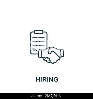 Hiring icon. Monochrome simple Recruitment icon for templates, web ...
