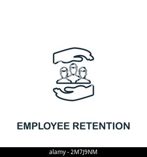 Employee Retention icon. Monochrome simple Recruitment icon for ...