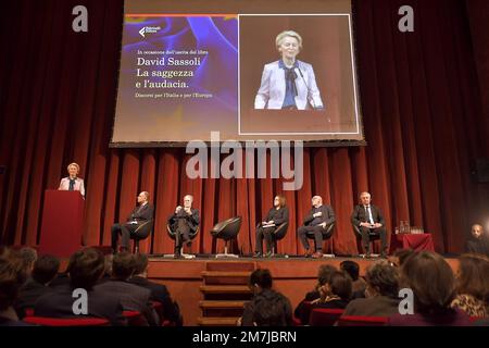 Rome, Italy. 09th Jan, 2023. **NO WEB AND NEWSPAPERS ONLY FOR ITALY** David Sassoli, presentation of the book Wisdom and Audacity, Quirino theatre. Credit: Independent Photo Agency/Alamy Live News Stock Photo