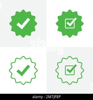 Social media account verification icons. Verified badge profile set.  Isolated check mark on black, blue and white. 4435870 Vector Art at Vecteezy