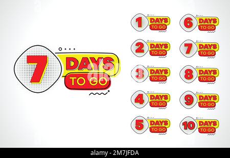 7 Day to go. Countdown timer. Clock icon. Time icon. Count time sale.  Vector stock illustration. 7538766 Vector Art at Vecteezy