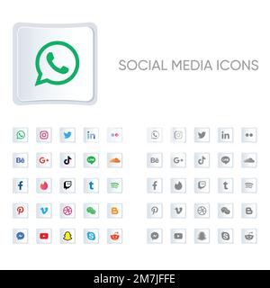 social media logos vector 2022