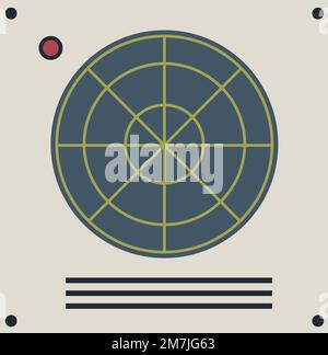 Panel or radar of gadget or equipments vector Stock Vector