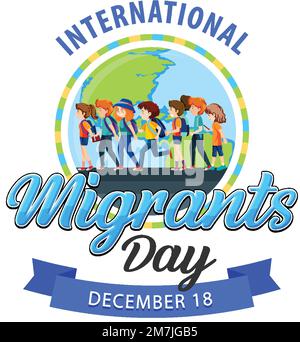 International Migrants Day Banner Design illustration Stock Vector