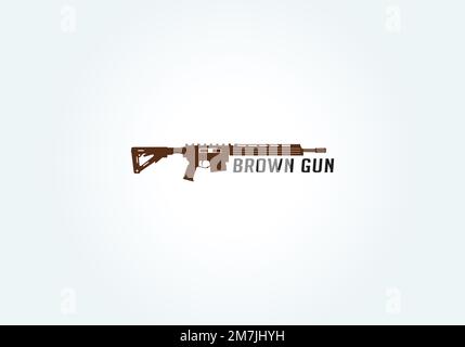 Gun Logo Template. Military and Weapon Logo Design vector illustration Stock Vector