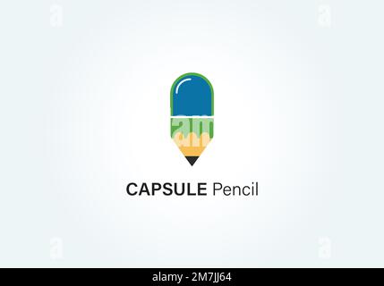 Medicine learning logo gradient vector illustration, Suitable for health education Stock Vector