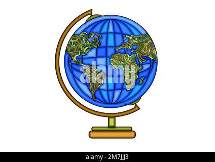 globe vector illustration isolated on white backgroudn Stock Vector