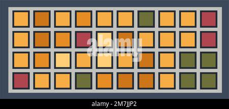 Panel with buttons and lights, turning off and on Stock Vector