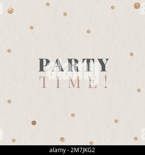 Party time festive template vector editable social media post Stock Vector