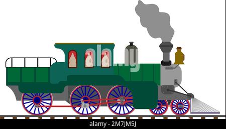 train, isolated on white background. Vector illustration. Stock Vector