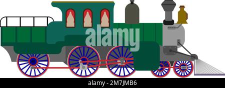 train, isolated on white background. Vector illustration. Stock Vector
