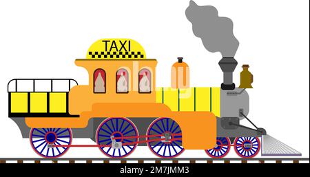 train, isolated on white background. Vector illustration. Stock Vector