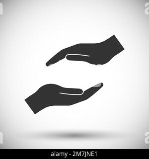 protecting hands icon isolated on white background. Vector illustration. Eps 10. Stock Vector