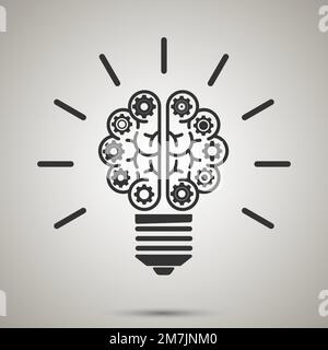 Idea icon isolated on white background. Vector illustration. Eps 10. Stock Vector