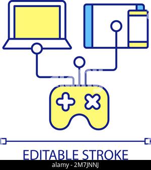 Gadgets compliances RGB color icon Stock Vector