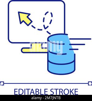 Quick data server response RGB color icon Stock Vector
