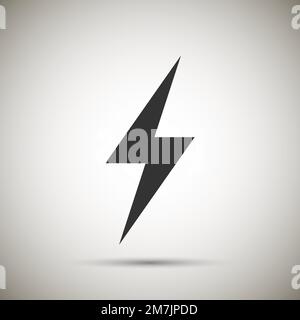 Lightning icon isolated on background. Vector illustration. Eps 10. Stock Vector