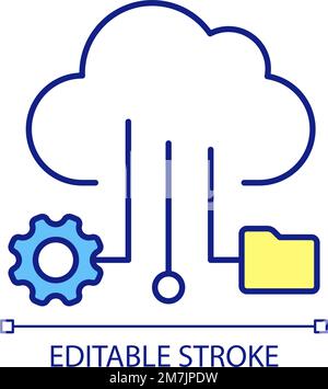 Cloud optimization RGB color icon Stock Vector