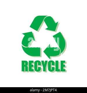 Sign of recycling. isolated on background. Vector illustration. Eps 10. Stock Vector