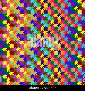 pattern with colored puzzles. Vector illustration. Eps 10 Stock Vector