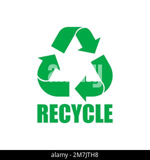 Sign of recycling. isolated on background. Vector illustration. Eps 10. Stock Vector