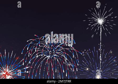 Colorful fireworks background vector in celebration theme Stock Vector