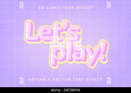 Editable comic text effect vector template Stock Vector