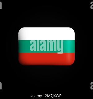 Bulgaria Flag 3D Icon. National Flag of Bulgaria. Vector illustration Stock Vector