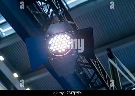 LED Light on mall roof. Stock Photo