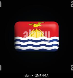 Kiribati Flag 3D Icon. National Flag of Kiribati. Vector illustration Stock Vector