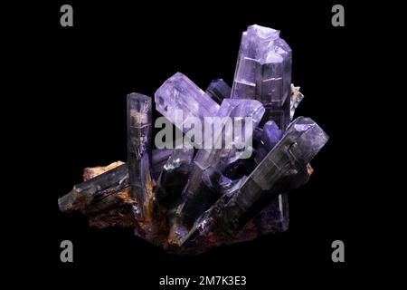 Rocks and Minerals, Gypsum crystal, laboratory sample Stock Photo