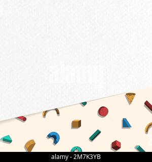 Colorful Memphis patterned background vector Stock Vector