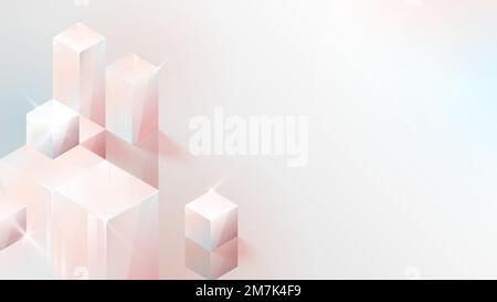 3D cube abstract design vector Stock Vector