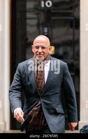 Downing Street, London, UK. 10th January 2023.  Nadhim Zahawi MP, Minister without Portfolio, attends the weekly Cabinet Meeting at 10 Downing Street. Photo by Amanda Rose/Alamy Live News Stock Photo