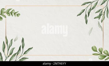 Green leaves frame vector Stock Vector