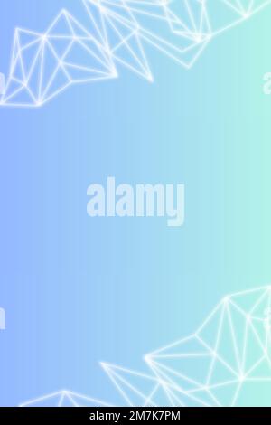 White polygon pattern on bluish gradient background social template vector Stock Vector